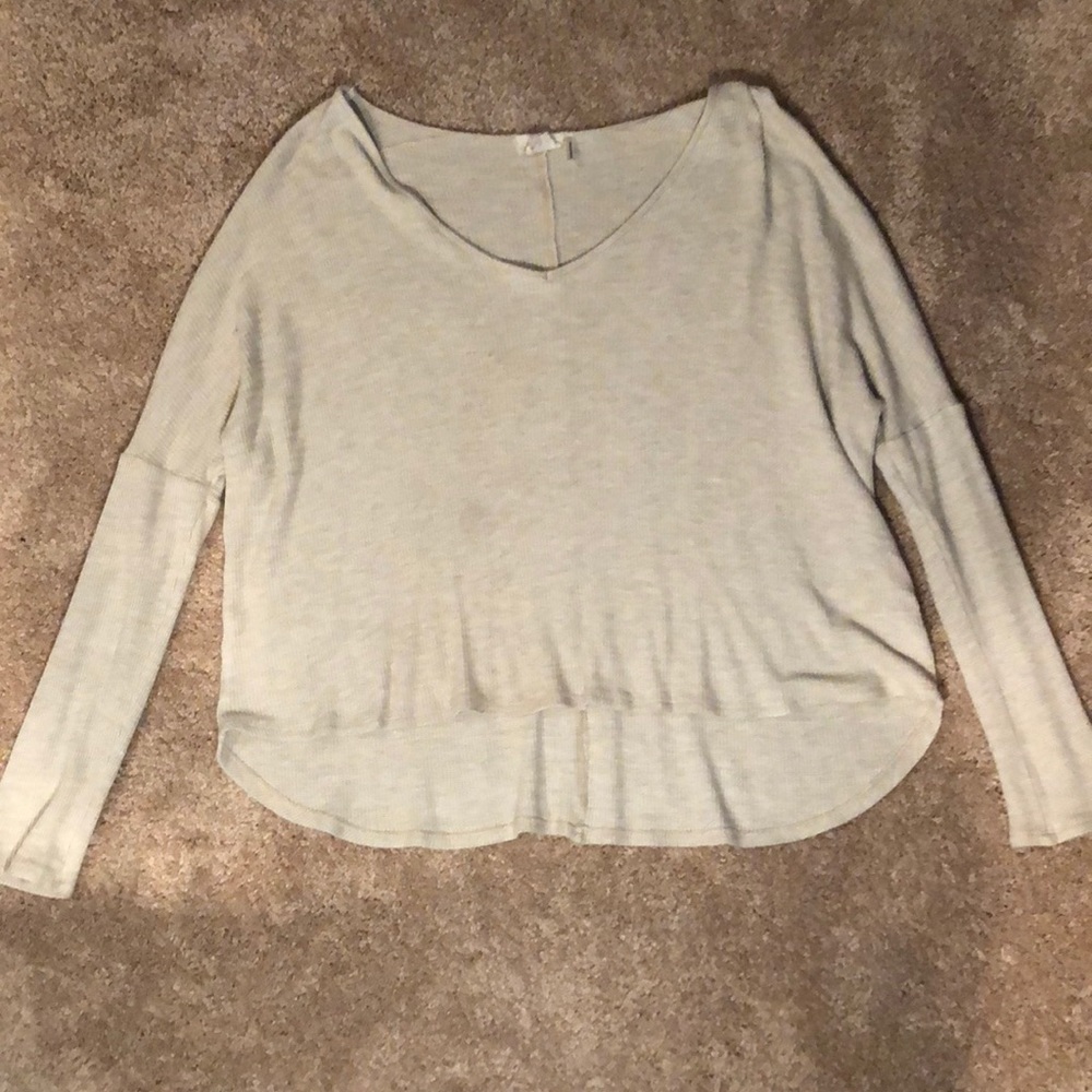 Light grey waffle sweater